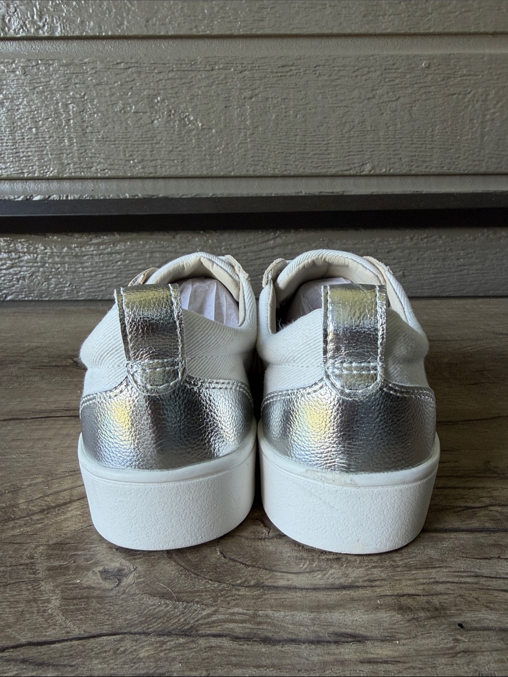 Revitalign Orthotic Canvas Women’s White and Beige Platform Sneakers size 9 - Picture 6 of 11